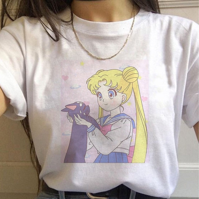 Sailor Moon T Shirt Cat