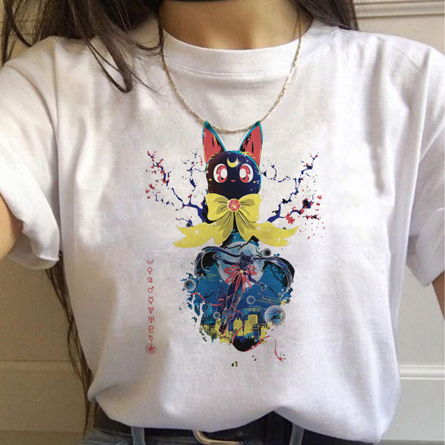 Sailor Moon T Shirt Cat