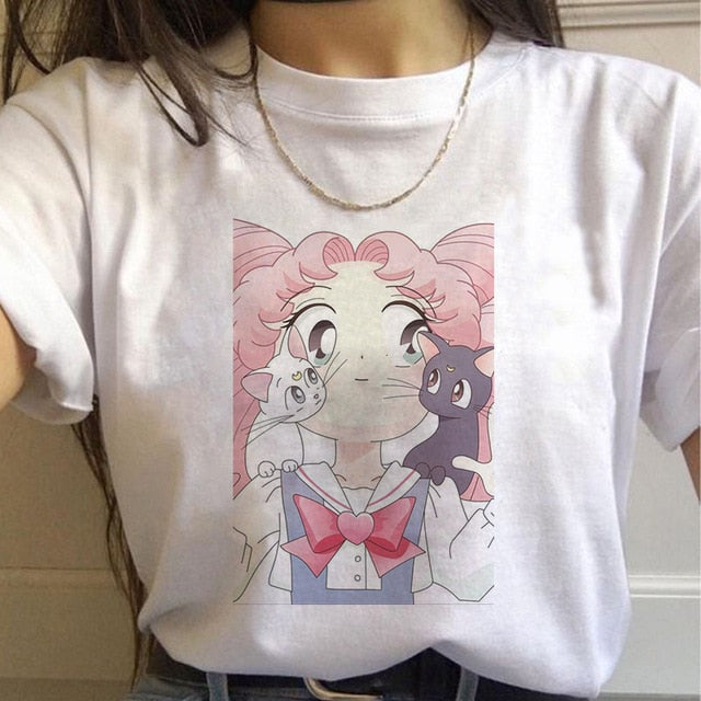 Sailor Moon T Shirt Cat