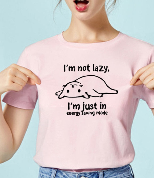 Im Not Lazy Cat Tee Shirt