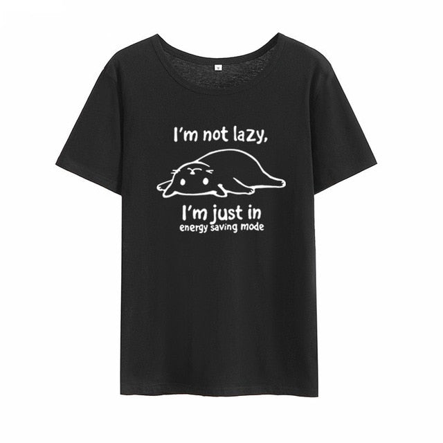 Im Not Lazy Cat Tee Shirt