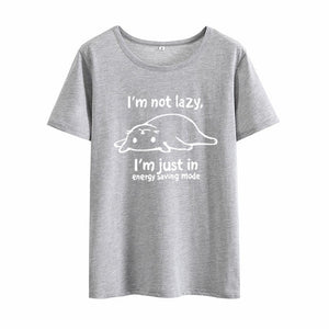 Im Not Lazy Cat Tee Shirt