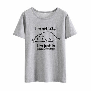 Im Not Lazy Cat Tee Shirt