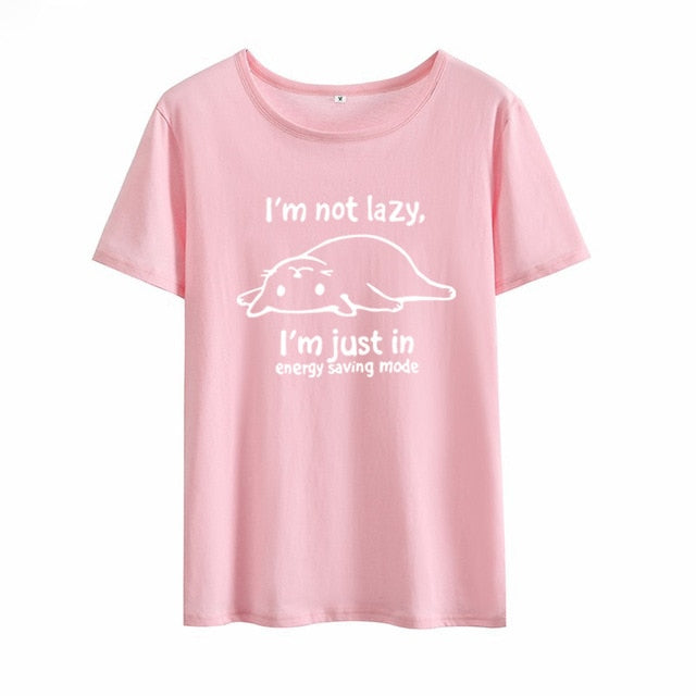 Im Not Lazy Cat Tee Shirt