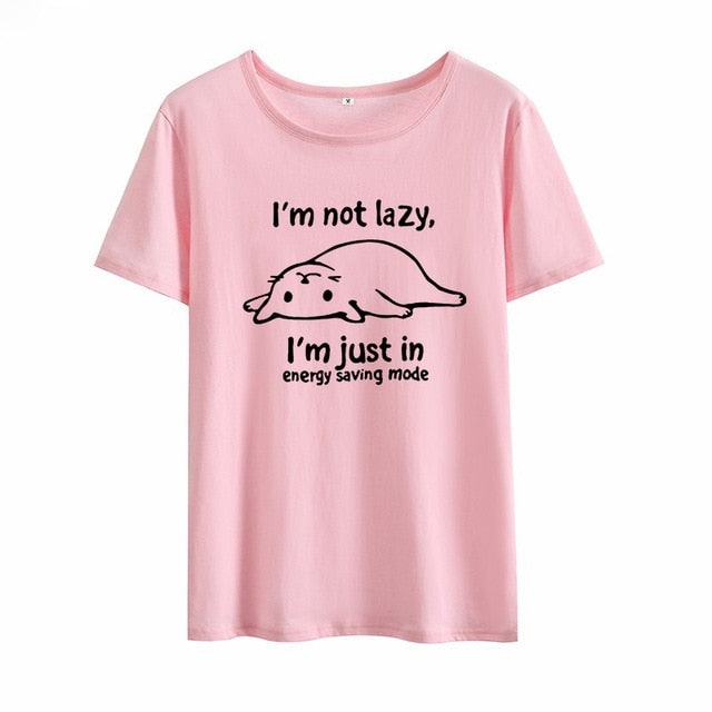 Im Not Lazy Cat Tee Shirt