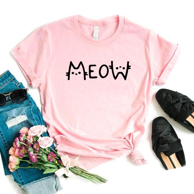 Meow cat mom Tshirts