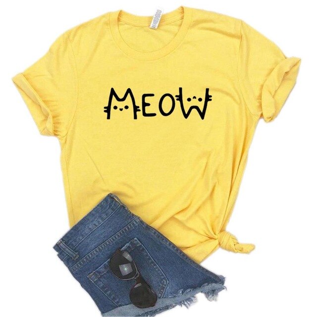 Meow cat mom Tshirts