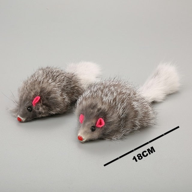 [SALE] Furry Rat Cat Toy