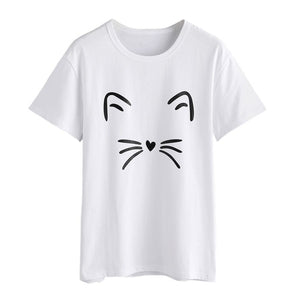 T shirt Cat Face Beard