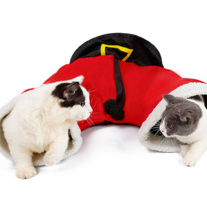 Santa Claus Pants Cat Tunnel