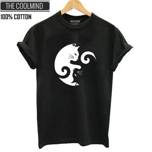 COOLMIND top quality cat T-shirt