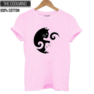 COOLMIND top quality cat T-shirt