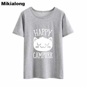 HAPPY CAMPURR Cat Tshirt