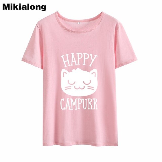 HAPPY CAMPURR Cat Tshirt