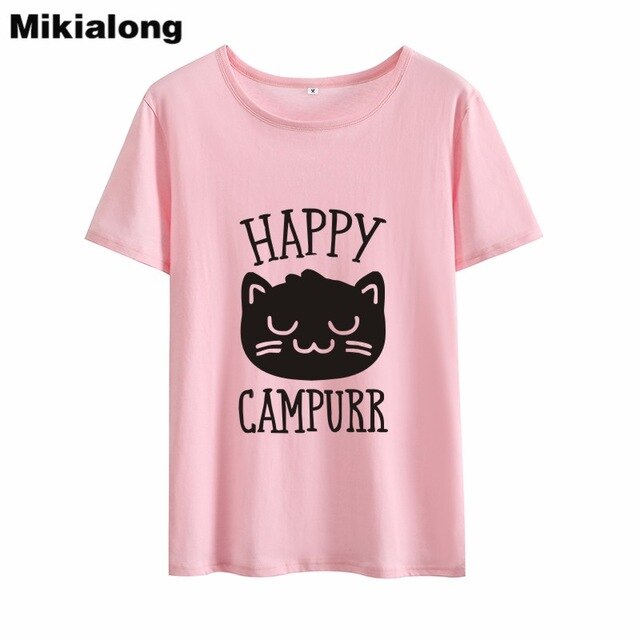 HAPPY CAMPURR Cat Tshirt