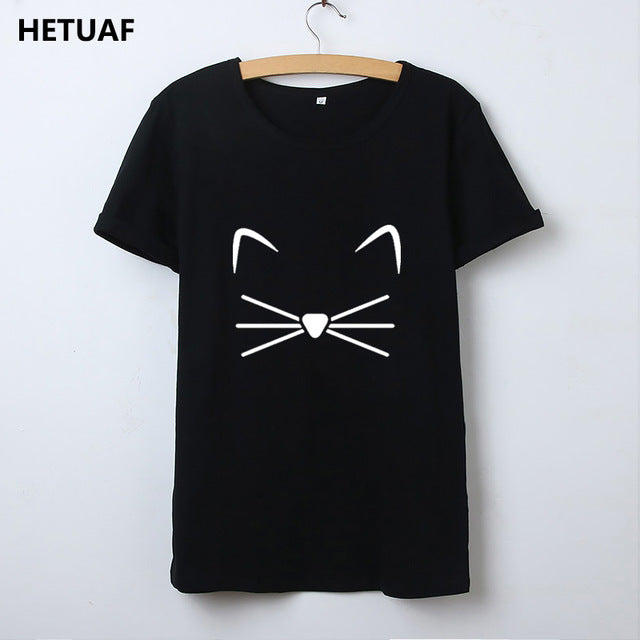 Cat Tshirt Women Cotton