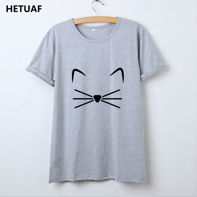 Cat Tshirt Women Cotton